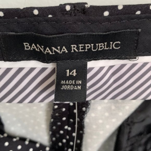 Banana Republic Ryan Slim-Straight Polka Dot pants SIze 14 - Picture 11 of 11